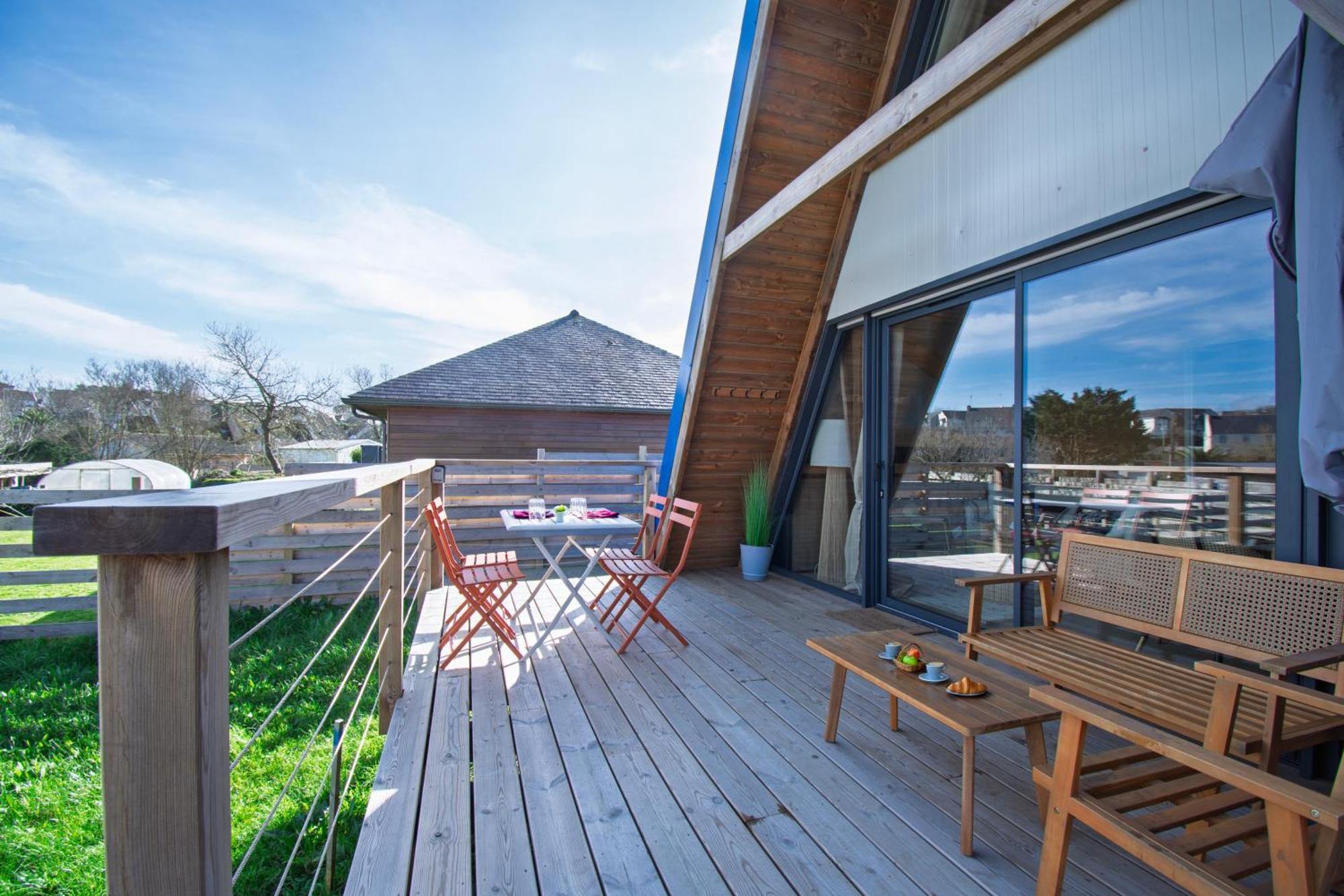 Le Tipi Bleu Tiny House Neuve Avec Terrasse Et Jardin Villa Камаре-сюр-Мер Екстериор снимка